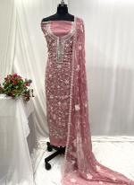 Soft Organza Pink Festival Wear Hand Work Salwaar Suit